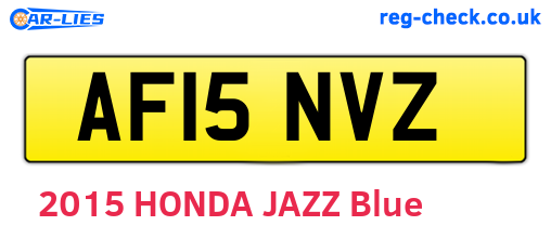 AF15NVZ are the vehicle registration plates.
