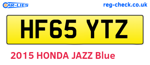 HF65YTZ are the vehicle registration plates.
