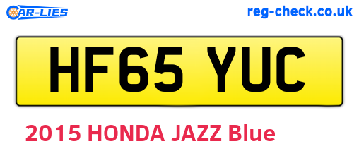 HF65YUC are the vehicle registration plates.