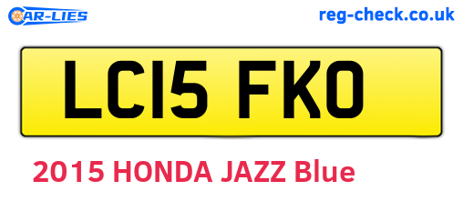 LC15FKO are the vehicle registration plates.
