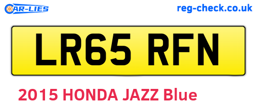 LR65RFN are the vehicle registration plates.