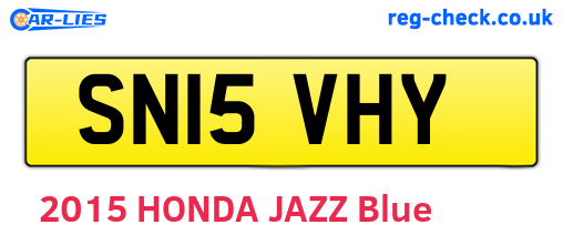 SN15VHY are the vehicle registration plates.