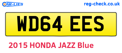 WD64EES are the vehicle registration plates.
