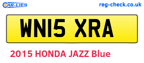WN15XRA are the vehicle registration plates.