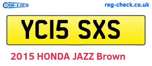 YC15SXS are the vehicle registration plates.