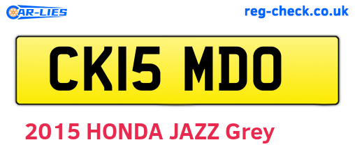 CK15MDO are the vehicle registration plates.