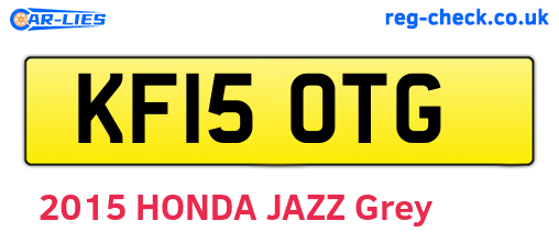 KF15OTG are the vehicle registration plates.