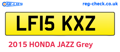 LF15KXZ are the vehicle registration plates.