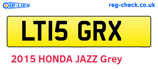 LT15GRX are the vehicle registration plates.