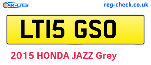 LT15GSO are the vehicle registration plates.