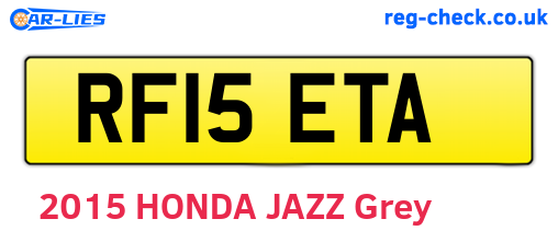 RF15ETA are the vehicle registration plates.