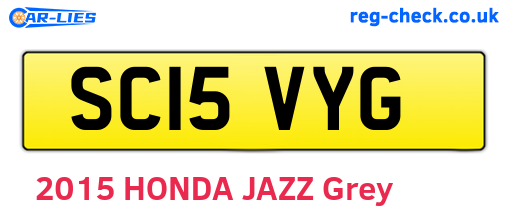 SC15VYG are the vehicle registration plates.