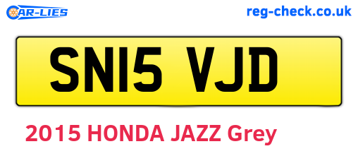 SN15VJD are the vehicle registration plates.