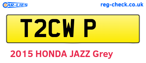 T2CWP are the vehicle registration plates.