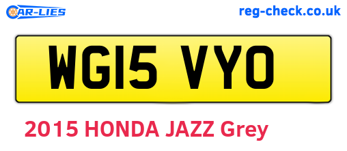 WG15VYO are the vehicle registration plates.