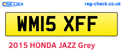 WM15XFF are the vehicle registration plates.