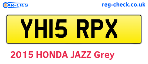 YH15RPX are the vehicle registration plates.