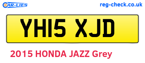 YH15XJD are the vehicle registration plates.