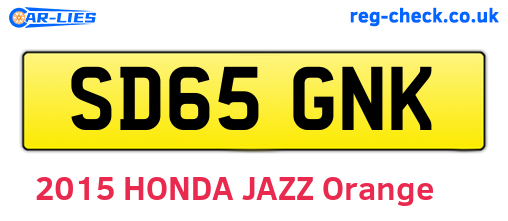 SD65GNK are the vehicle registration plates.