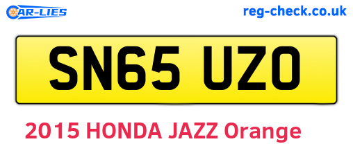 SN65UZO are the vehicle registration plates.