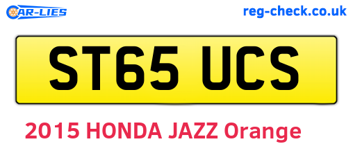 ST65UCS are the vehicle registration plates.