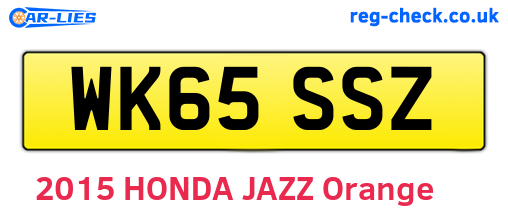 WK65SSZ are the vehicle registration plates.