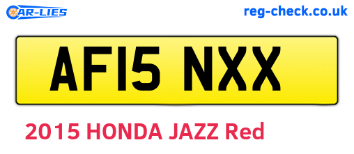 AF15NXX are the vehicle registration plates.