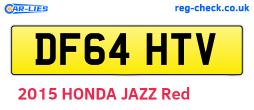 DF64HTV are the vehicle registration plates.