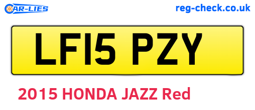 LF15PZY are the vehicle registration plates.