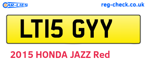 LT15GYY are the vehicle registration plates.