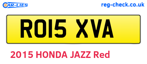 RO15XVA are the vehicle registration plates.