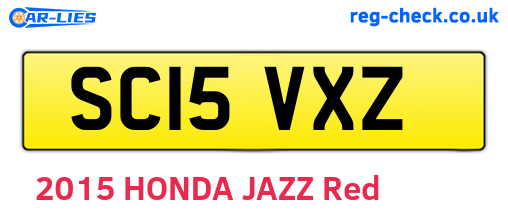 SC15VXZ are the vehicle registration plates.