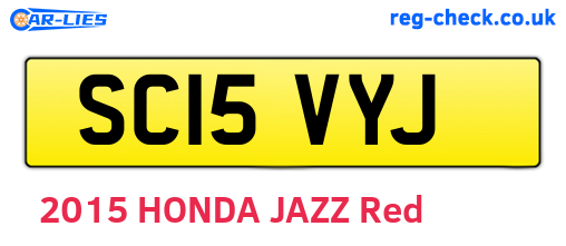 SC15VYJ are the vehicle registration plates.