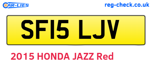 SF15LJV are the vehicle registration plates.