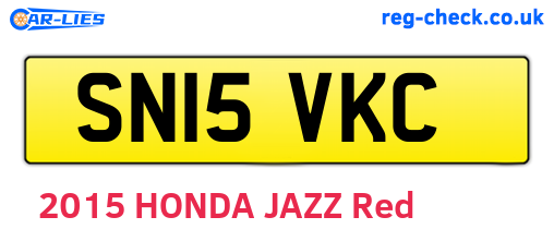 SN15VKC are the vehicle registration plates.