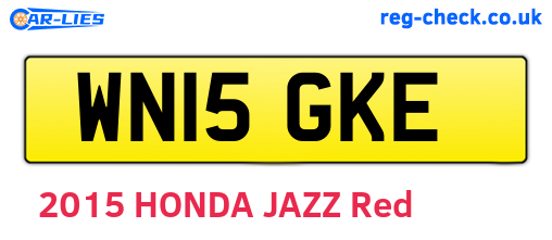 WN15GKE are the vehicle registration plates.