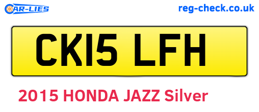 CK15LFH are the vehicle registration plates.