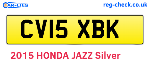 CV15XBK are the vehicle registration plates.