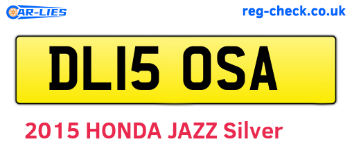 DL15OSA are the vehicle registration plates.