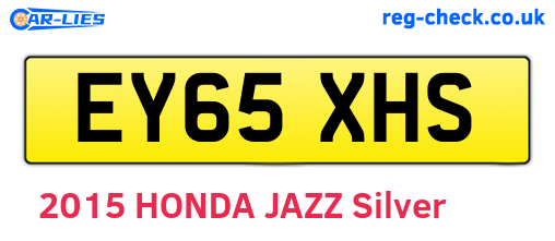 EY65XHS are the vehicle registration plates.