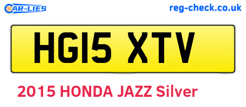 HG15XTV are the vehicle registration plates.