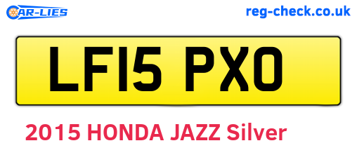 LF15PXO are the vehicle registration plates.