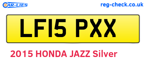 LF15PXX are the vehicle registration plates.