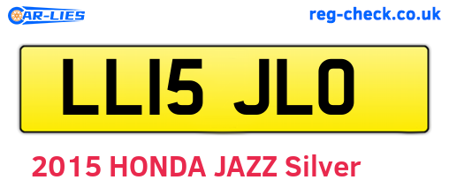 LL15JLO are the vehicle registration plates.