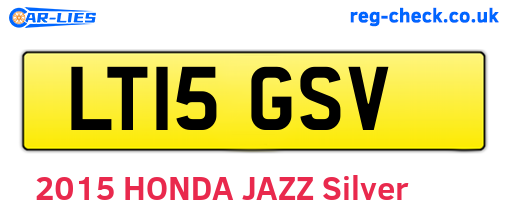 LT15GSV are the vehicle registration plates.