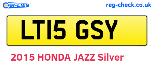LT15GSY are the vehicle registration plates.