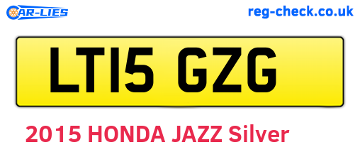 LT15GZG are the vehicle registration plates.