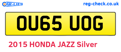 OU65UOG are the vehicle registration plates.