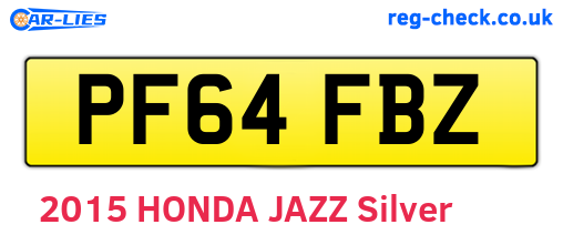 PF64FBZ are the vehicle registration plates.