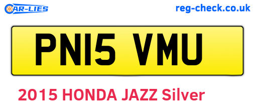 PN15VMU are the vehicle registration plates.